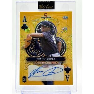 2024 Wild Card Five Card Draw Juan Carela Gold Ace Auto 1/1 SSP White Sox